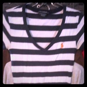 Raulph Lauren Sport stripped v-neck tee